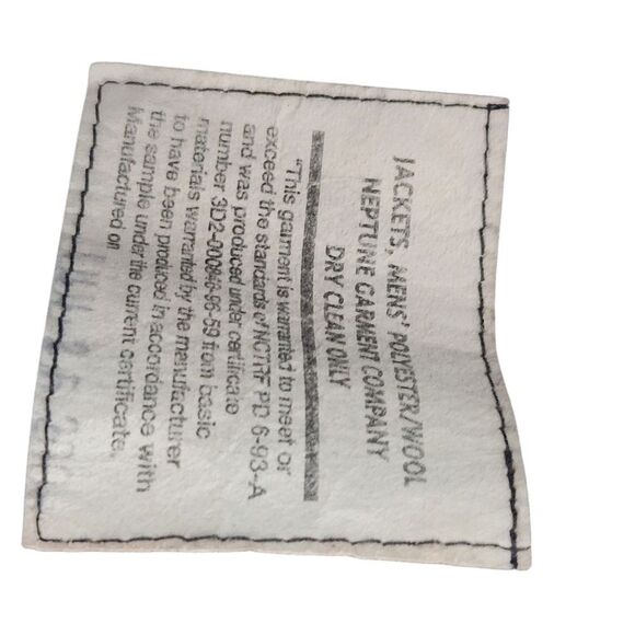 Vintage Neptune Garment Company Jacket Size 52 Regular Black Vest Insert Zip Up - Picture 7 of 15